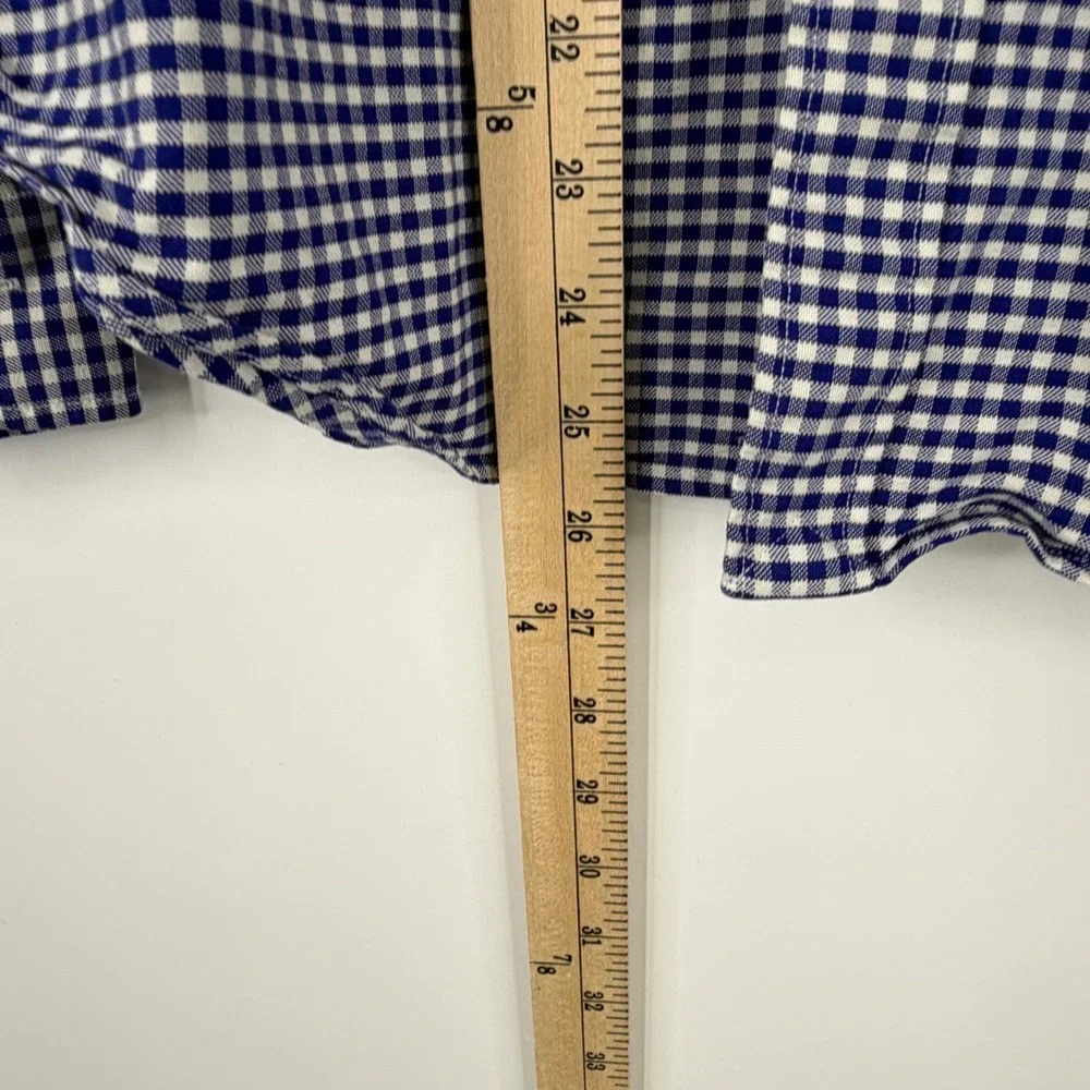 Ralph Lauren Sport Button Down Shirt Kids‎ 8 Blue Gingham Long Sleeve Pony Logo